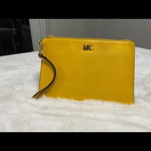Wristlet wallet in yellow
